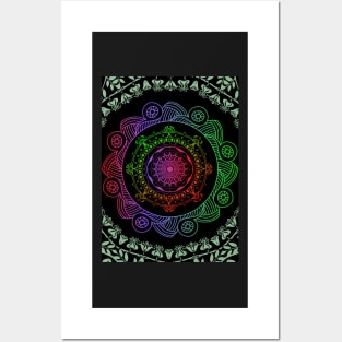 Black Green Red and Violet Mandala Graphic Hindi Art  Design Posters and Art